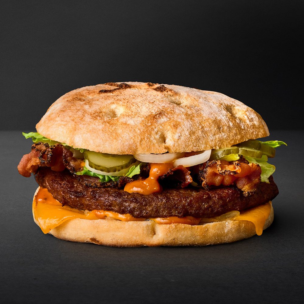 Lækker Hereford burger med Wild West dressing